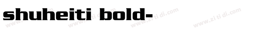 shuheiti bold字体转换